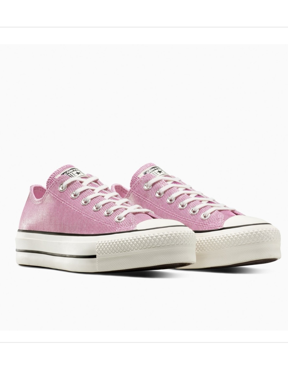 Converse Low Top Platform Sneakers - Dusty Mauve with Cream